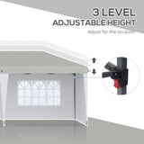 10' x 20' Pop Up Canopy party Tent with 4 Sidewalls , White-AS Prohibited by 03907413