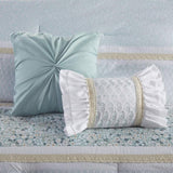 ZNTS Full/Queen 5 Piece Seersucker Comforter Set with Throw Pillows B035128848