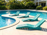 HDPE In-Pool Lounge Chair with Rear Rolling Wheels, 450 LBS Capacity S-Curve Ergonomic Pool Chaise 69113476