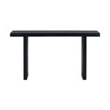 U_STYLE Uniquely Designed Oak Veneer Console Table with Distinctive Side Shapes, Suitable for N711P170550B