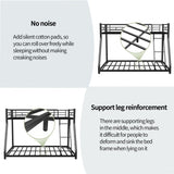 Twin Over Full Metal Bunk Bed, Heavy Duty Metal Bunk Bed Frame, Bunk Bed Twin Over Full with Ladder W1935P279722