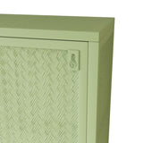 27.56"Glass Doors Modern Two-door Wall Cabinet with Featuring Three-tier Storage for Entryway Living 01365223