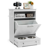 White pet feeding station, pet cabinet 38203390
