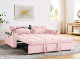 55.51 inch versatile foldable sofa bed in 3 lengths, modern sofa sofa sofa velvet pull-out bed, W2353P263923