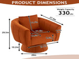 360&deg Swivel Accent Chair, Modern Velvet Fabric Living Room Armchair with Fluffy Cushions, Comfy 41128047