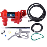 ZNTS Transfer of Gasoline Diesel Kerosene 12V 15 GPM Fuel Transfer Pump + Nozzle Kit 27750119