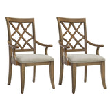 Wooden Arm Dining Chairs set of 2,Mid Century Retro Chairs Upholstered Chairs Comfor Kitchen Chairs W2582P205388