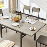 Folding Dining Table, 1.2 inches thick table top, for Dining Room, Living Room, Grey, 63.2'' L x W1162104707