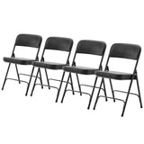 4 Pack Metal Folding Chairs with Padded Seat and Back, for Home and Office, Indoor and Outdoor 66232758
