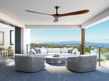 72 Inch Ceiling Fan with 3 Solid Wood Blades, Reversible Quiet DC Motor, Remote Control, Modern W3816P585993