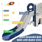 ZNTS Kids Slide Playset Structure 9 in 1, Spaceship Set with Slide, Arch Tunnel, Ring Toss, Drawing 82711069