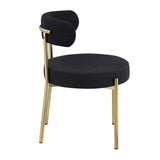 Woker Furniture Dining Chairs Set of 2 Round Upholstered Boucle Dining Room Chairs Mid-Century W1567P147203