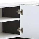 White & Black Contemporary Rectangle Design TV Stand, Unique Style TV Console Table 42184510