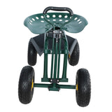 ZNTS Garden trolley Rolling work chair with wheels, garden stool for planting, 360 degree swivel seat, W227P207221