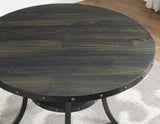 Biony Dining Collection Espresso Wood Counter Height Nailhead Round Dining Table T2574P165130
