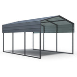10x15 FT Metal Carport Heavy Duty with Reinforced Frame, Outdoor Garage Multi-Use Canopy Car 19502949