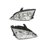 ZNTS 2pcs Front Left Right Car Headlights for Ford Focus Models Only 2005-2007 Chrome Housing & Clear 16264582