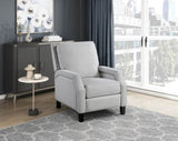 Push Back Reclining Chair Transitional Style Gray Chenille Upholstery 1pc Cushion Seat Modern Living B011P264613