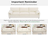 Modern 3-seater Sofa Soft 88.2" Plush Upholstered Sofa Couch with Double-Layer Cushion and Side N719P433666A