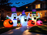 8FT Halloween Inflatable Ghost Pumpkin with RGB Flashing LED Lights, Weatherproof Polyester Yard 94958875