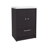 Bathroom Vanity with Two Doors, Two Drawers Madison, Black B070P316866