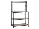 5-Tier Bakers Rack with 10 S-Shaped Hooks, Industrial Microwave Oven Stand, Free Standing 01971249