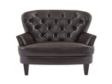Vintage-Inspired Upholstered Lounge Chair with Nailhead Trim ,Solid Wood Legs for Stability and 44068609