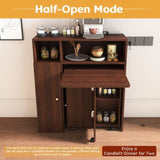 Multifunctional Folding Dining Table with Wall-Mounted Sideboard & Storage for Small Apartments W2700P272128