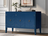 Adjustable Shelf Storage Sideboard with 3 Retro Metal Handles and 4 Pinewood Legs, for N711P261460C
