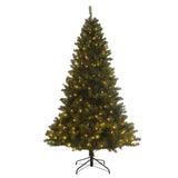 Pre-lit Christmas Tree 7.5ft Artificial Hinged Xmas Tree with 400 Pre-strung Led Lights Foldable 41541713