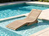 HDPE In-Pool Lounge Chair with Rear Rolling Wheels, 450 LBS Capacity S-Curve Ergonomic Pool Chaise 39915080