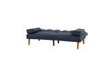 Navy Polyfiber 1pc Adjustable Sofa Living Room Furniture Solid wood Legs Plush Couch HS00F8517-ID-AHD