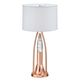 ZNTS Beautiful Water Dancing Table Lamp 1pc Modern Design Home Decor Copper Finish Luxurious Sparkling B011P162527