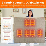 USB Heated Blanket Electric Heated Poncho Shawl Wrap Throw with Zipper Arm Holes Pocket 3 Heating 58775955