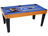 5-in-1 Multi-Game Table - Billiards, Push Hockey, Foosball, Ping Pong, and Basketball brown /blue W465P164156