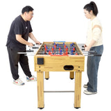 ZNTS 54-Inch Hurricane Foosball Table for Family Game Rooms with Light Cherry Finish, Analog Scoring and 20056941