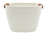 Large White Cotton Rope Decorative Storage Basket, 14 in x 12.5 in 76572843