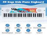 49 Keys Kids Electronic Keyboard with Microphone, 8 Tones & Rhythms Educational Music Toy for Age 3 52211087