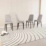 A set of 4 dining chair, modern style chair made of high-quality PU Leather fabric with thick soft W2189140237
