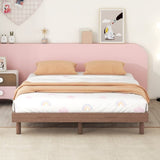 Modern Design Full Floating Platform Bed Frame for Walnut Color W697123293