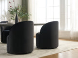 Set Of 1 Upholstered Kitchen & Dining Room Barrel Mid Century Modern Round Velvet Dining W3244P308286