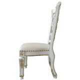 Ivory and Antique Pearl Side Chair with Nailhead Trim B062P209285
