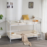 Twin Size Metal Bunk Bed for Kids Teens Adults, Heavy Duty Metal Bunk Bed with Ladder & Full-Length 50825268