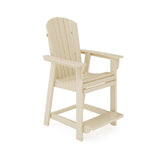 Adirondack Style Counter Chair Stylish HDPE Poly Lumber for Dining, Patio, and Garden Comfort B195P198790