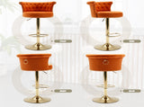 UNITED WE WIN Velvet 360 &deg Rotating Chair, Handmade Backrest with One Click Adjustable Height W1568P361721