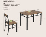 Dining Table Set for 4, Wood Kitchen Table with Chairs Dinning Table Set for Kitchen & Dining Room, W2129P309909