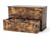 Wooden Filing Cabinet, Barn Door with 2 Drawers, Wide Clip, P2 Melamine-Faced 49639521