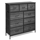 ZNTS 9 drawers, 6 large and 3 small, non-woven storage cabinets, cationic cloth surface + non-woven 69134218