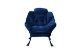 Living Room Chairs Modern Cotton Fabric Lazy Chair, Accent Contemporary Lounge Chair, Single Steel W1899121338