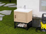 20" Small Bathroom Vanity with Sink & Hot and Cold Faucet, Freestanding Bathroom Cabinet with White W688P224410
